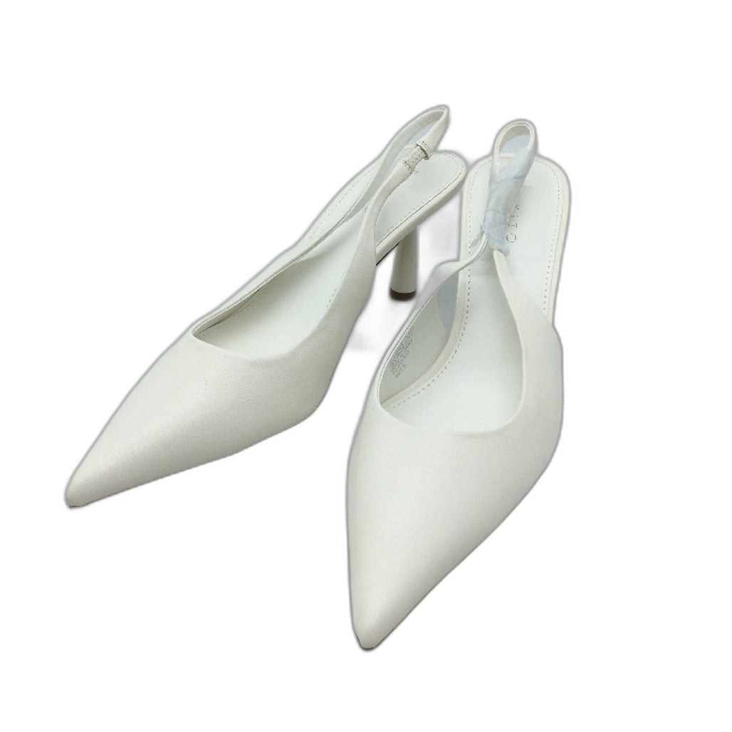 Tokito Belle White Pointed Toe Sling Back Heeled Sandal Ladies Size 9 SAMPLE NEW