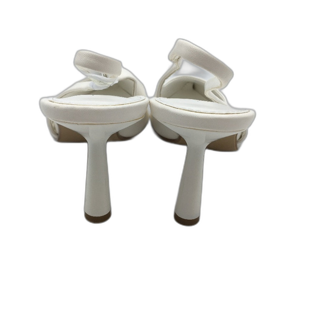 Tokito Belle White Pointed Toe Sling Back Heeled Sandal Ladies Size 9 SAMPLE NEW