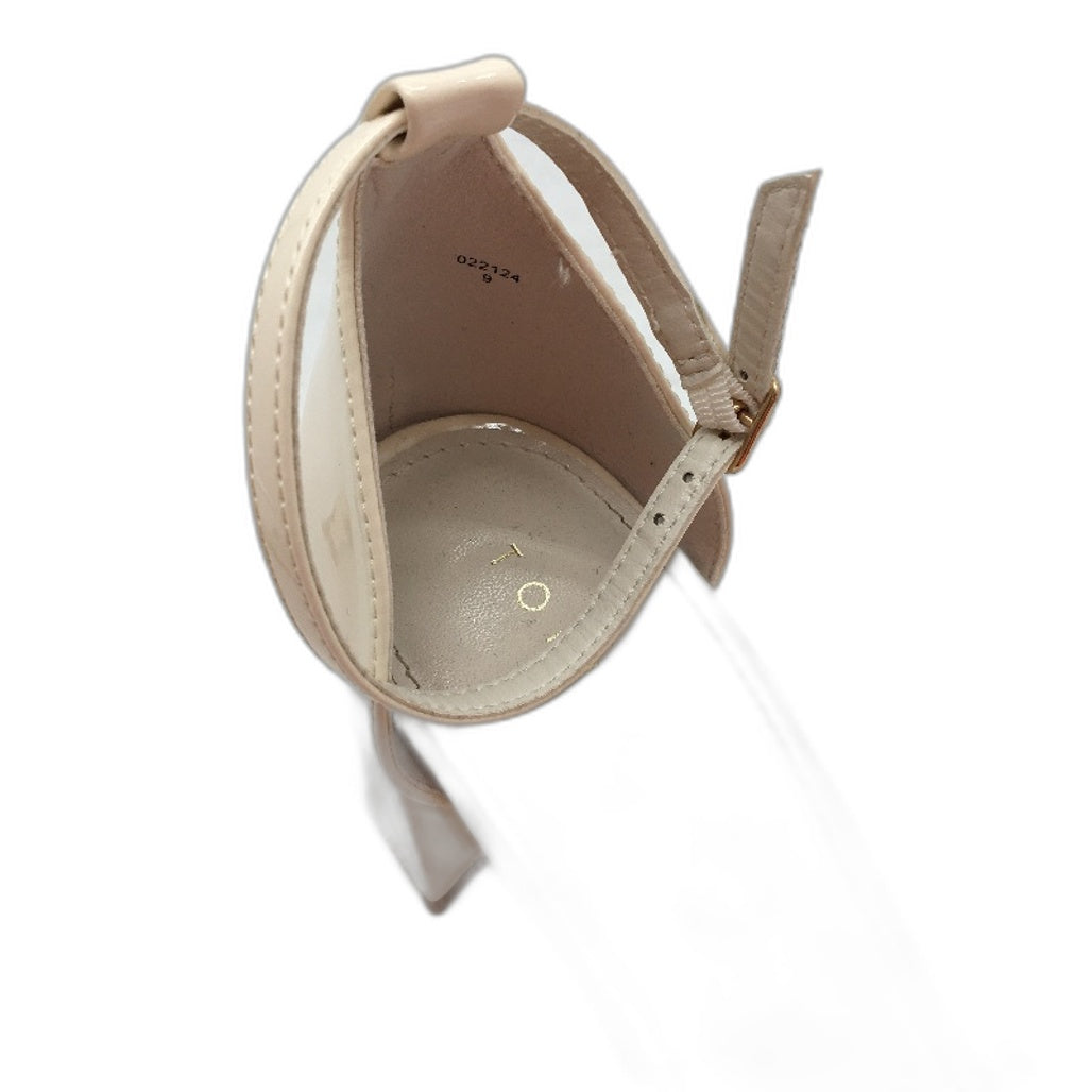 Tokito Amanda Cream Patent Ankle Strap Heeled Sandal Ladies Size 9 SAMPLE NEW