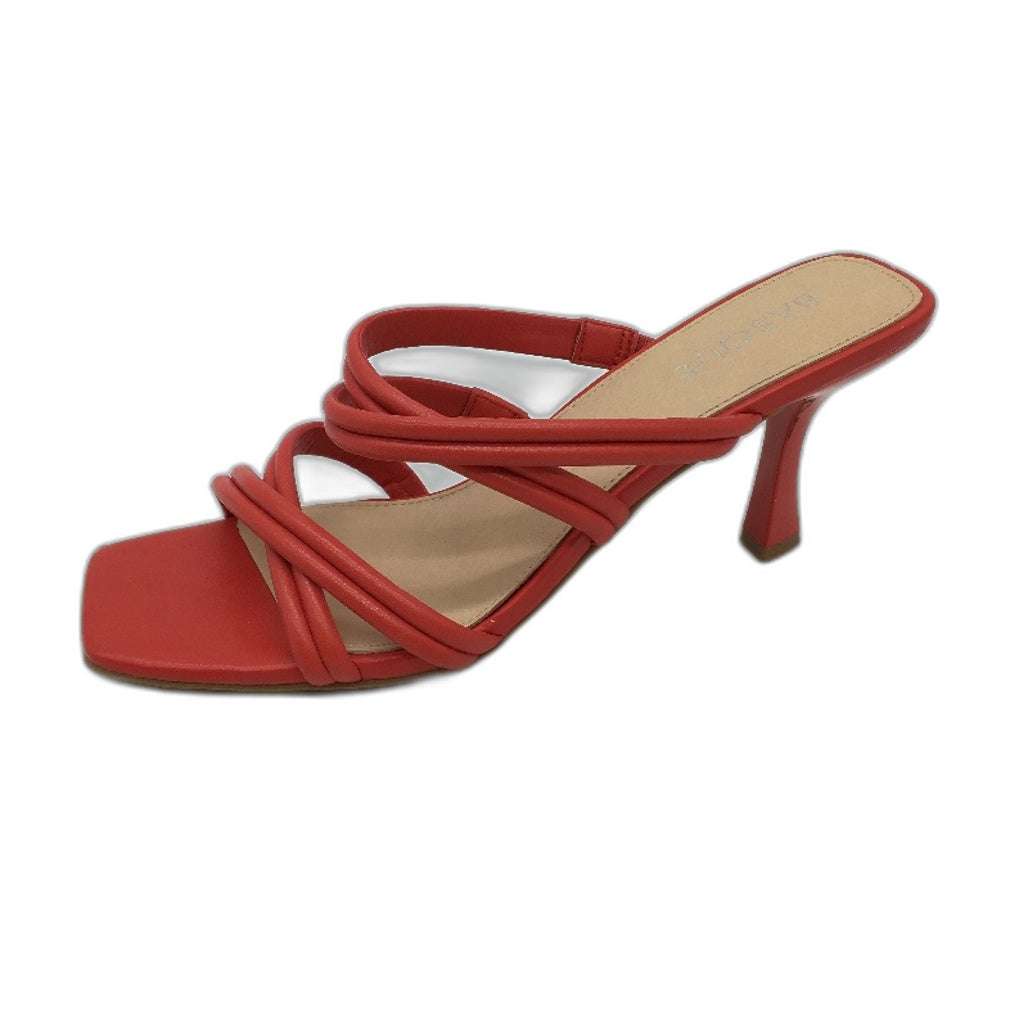 Basque Tasha Melon Strappy Slip On Mule Heel Shoes Ladies Size 9 SAMPLE NEW