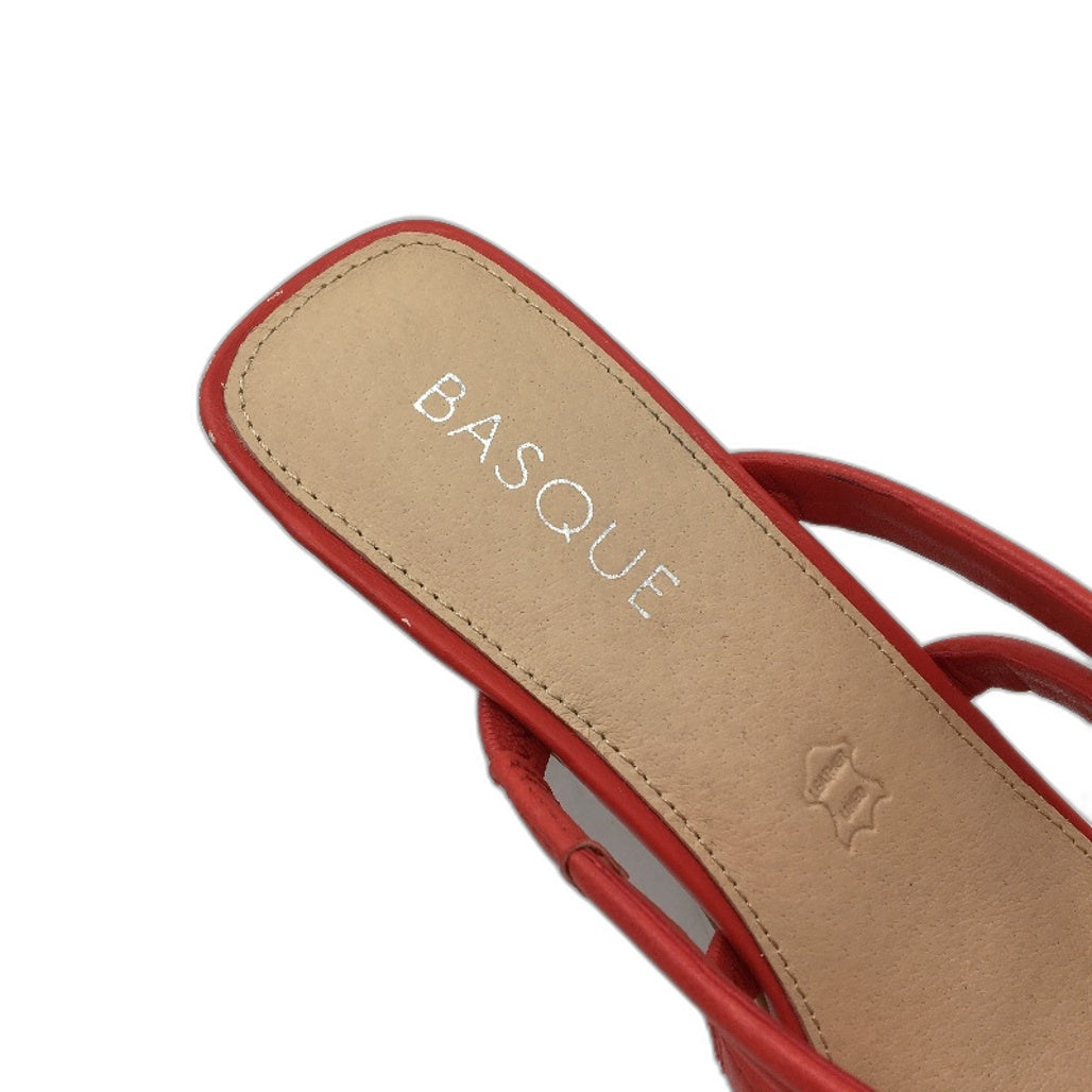 Basque Tasha Melon Strappy Slip On Mule Heel Shoes Ladies Size 9 SAMPLE NEW