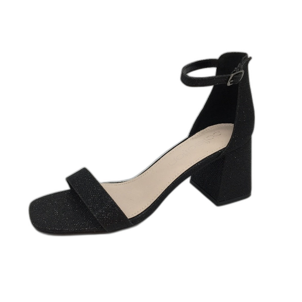 Collection Romy Black Fleck Block Heeled Sandals Ladies Size 9 SAMPLE NEW