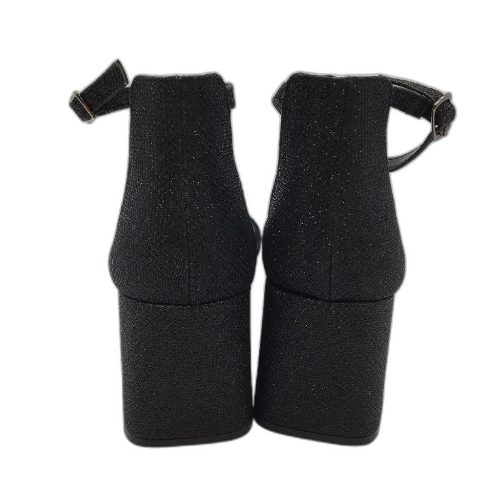 Collection Romy Black Fleck Block Heeled Sandals Ladies Size 9 SAMPLE NEW