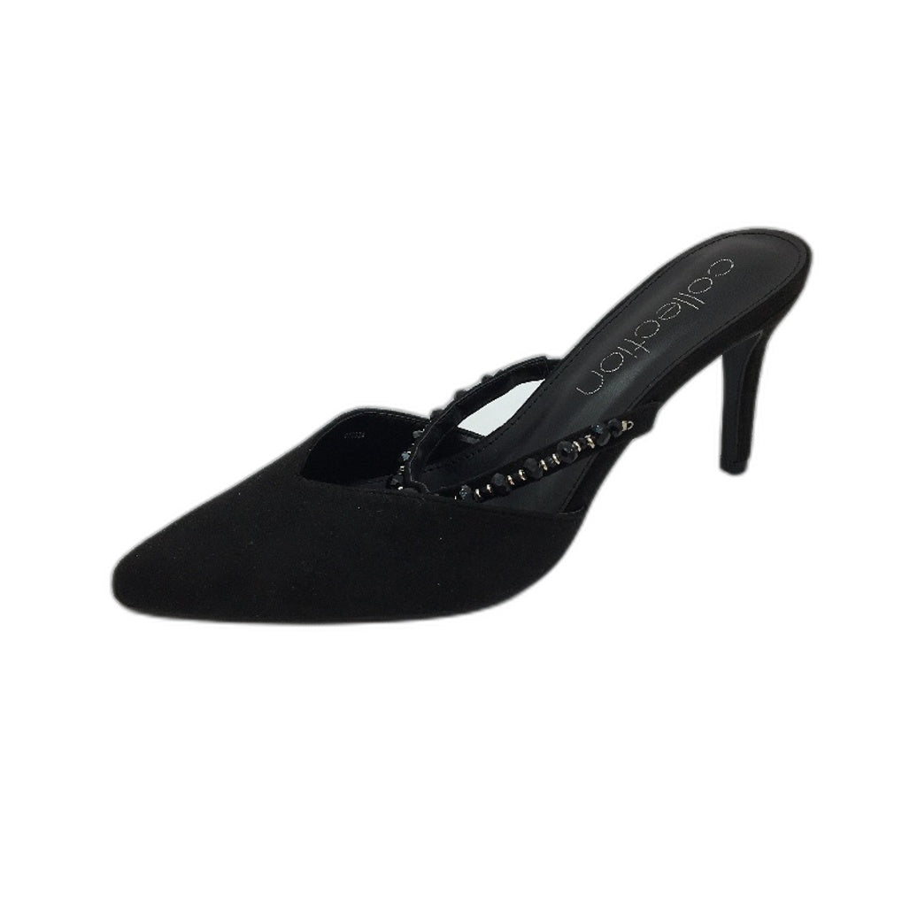 Collection Myer Blaze Black slip On Mule High Heels Ladies Size 9 SAMPLE NEW