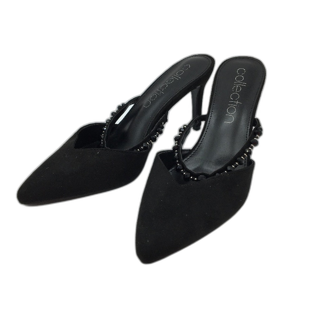 Collection Myer Blaze Black slip On Mule High Heels Ladies Size 9 SAMPLE NEW