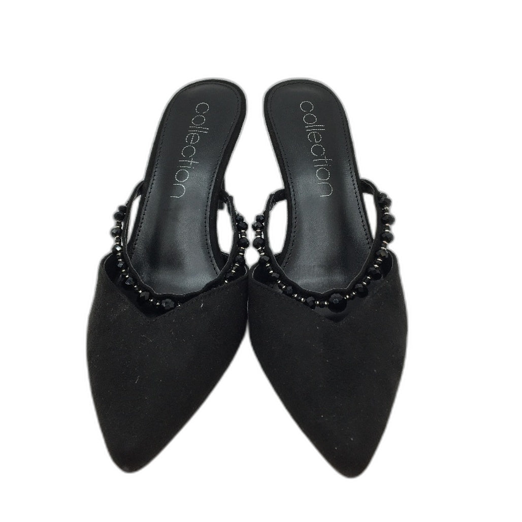 Collection Myer Blaze Black slip On Mule High Heels Ladies Size 9 SAMPLE NEW