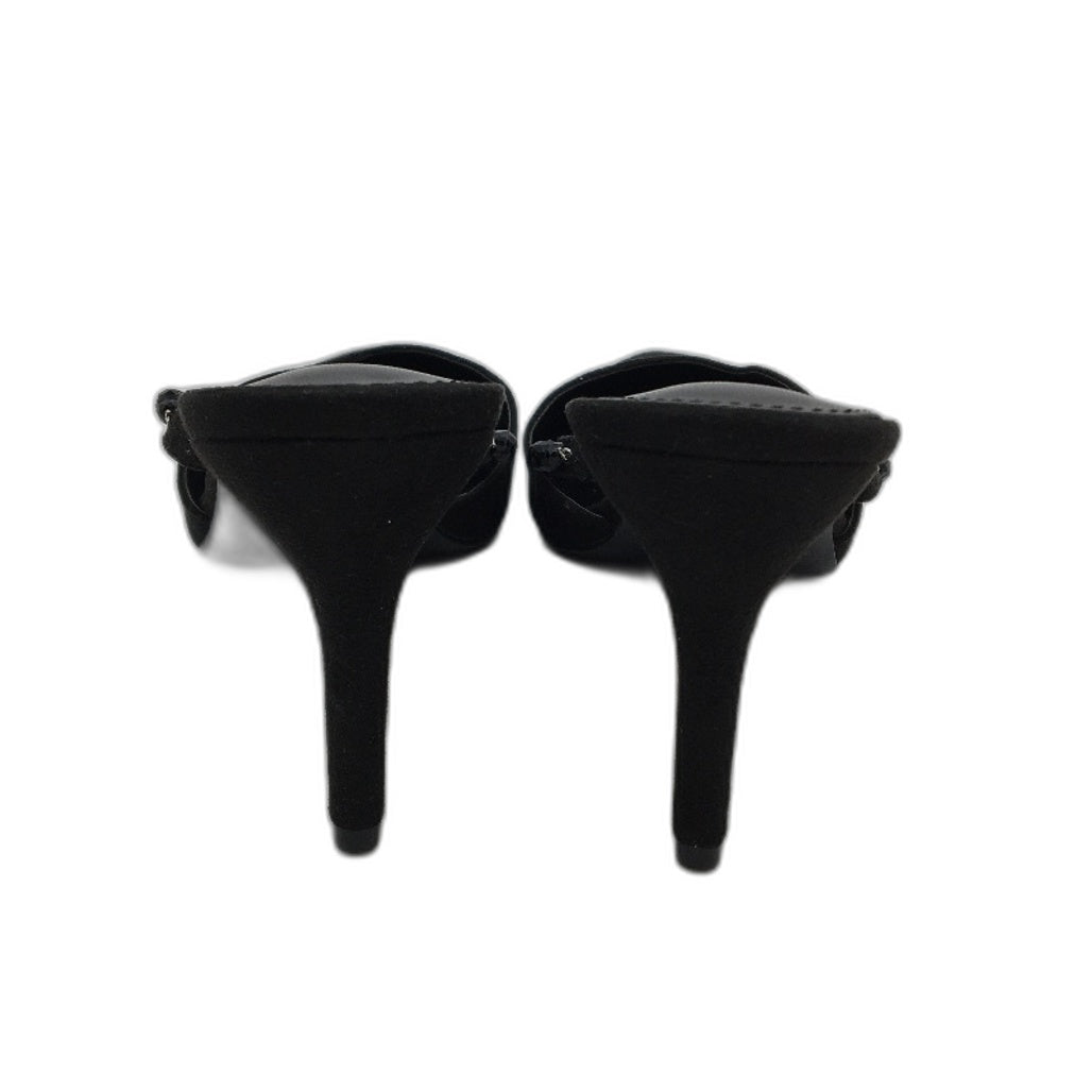 Collection Myer Blaze Black slip On Mule High Heels Ladies Size 9 SAMPLE NEW