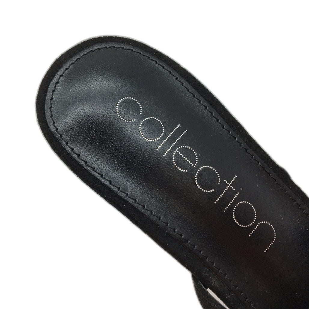 Collection Myer Blaze Black slip On Mule High Heels Ladies Size 9 SAMPLE NEW