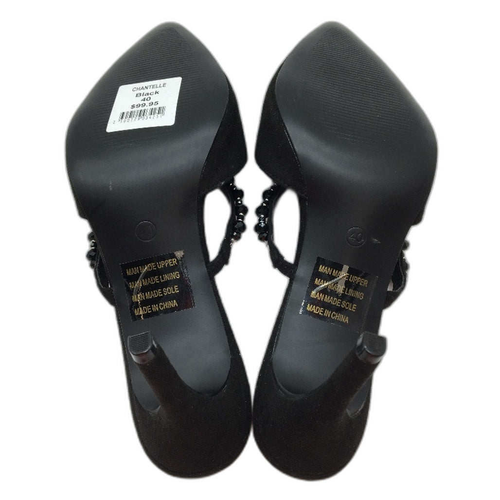 Collection Myer Blaze Black slip On Mule High Heels Ladies Size 9 SAMPLE NEW