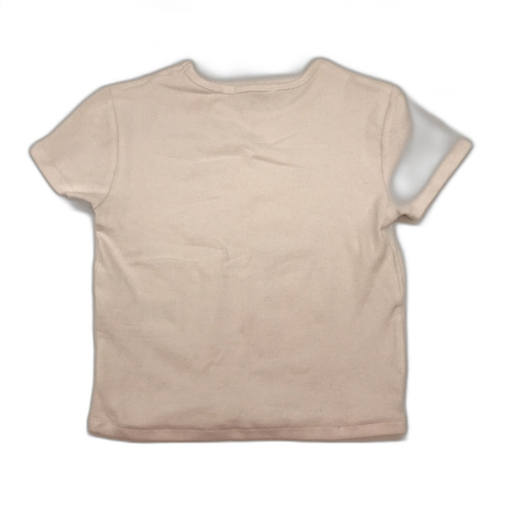 General Pants Co White Cotton Blend Cropped Short Sleeve Tee Ladies Size XS