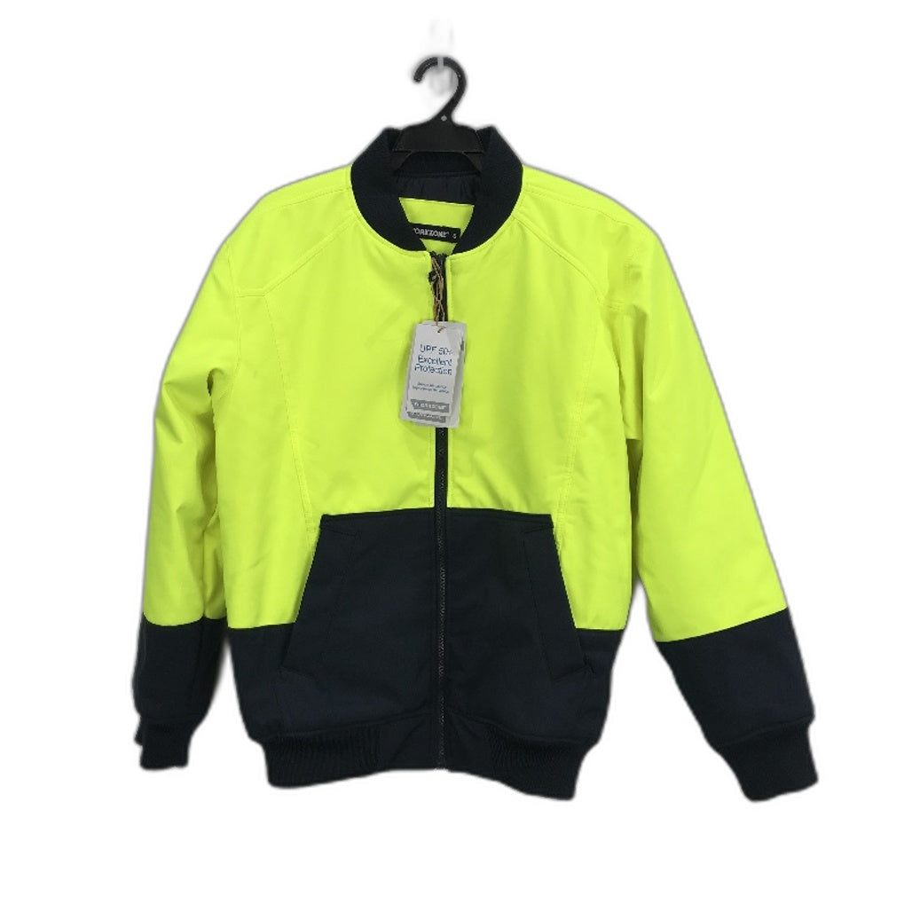Workzone UPF-50 Yellow HI-VIS Zip Up Class D Jacket Mens Size S NEW