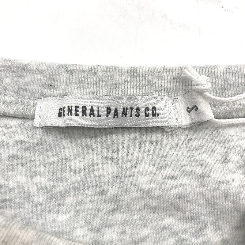 General Pants Co Grey Cotton Blend Cropped Long Sleeve Tee Ladies Size S