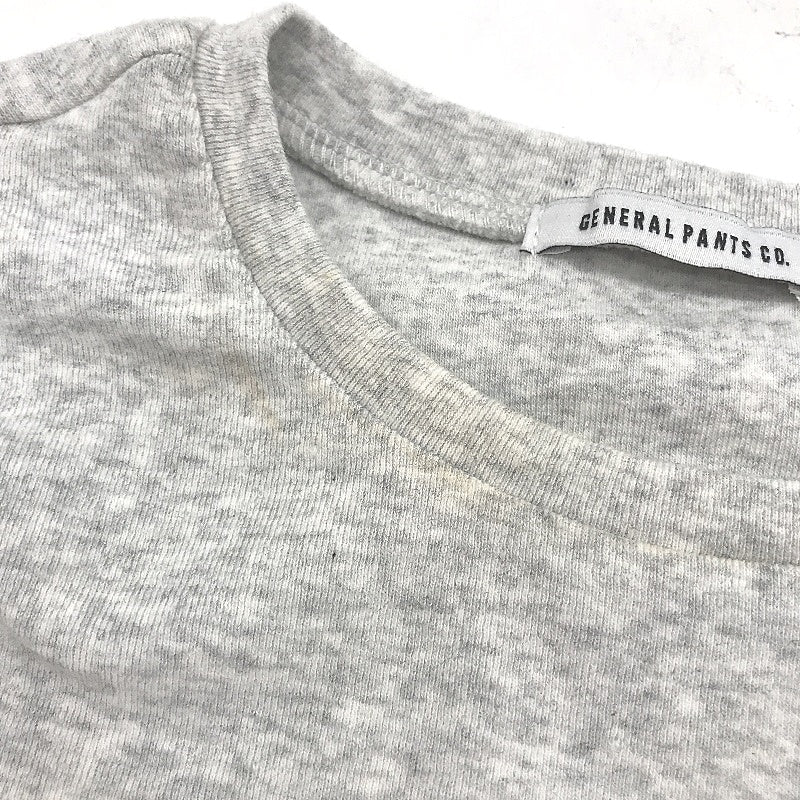 General Pants Co Grey Cotton Blend Cropped Long Sleeve Tee Ladies Size S