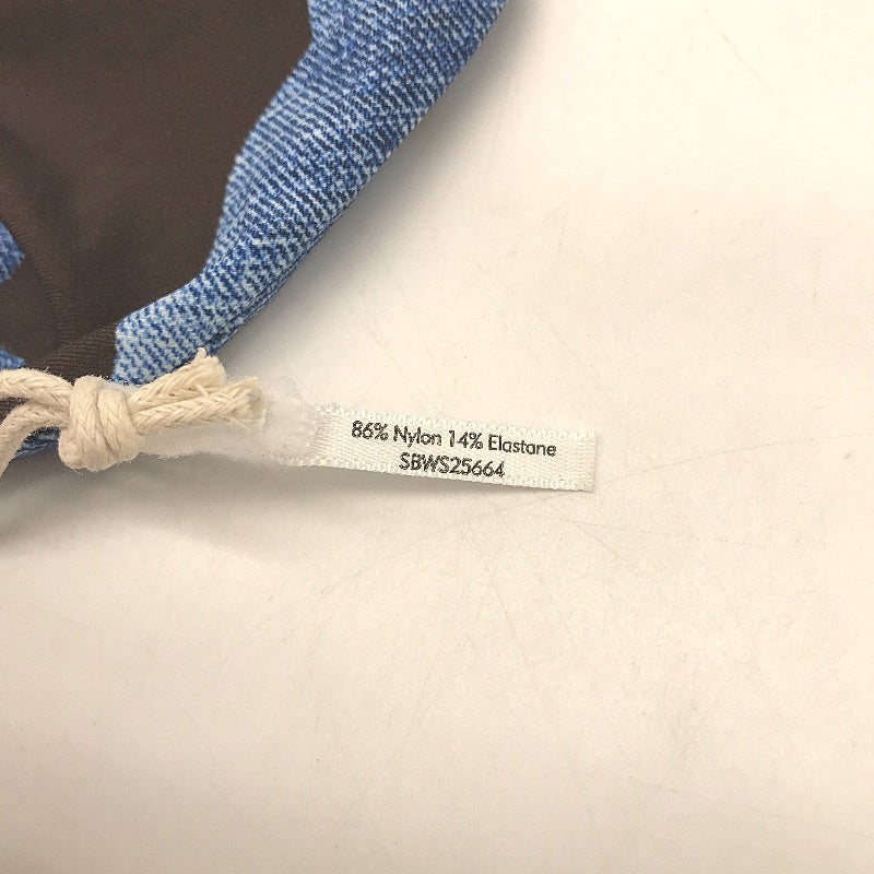 Subtitled 'Molly' Floral Print Adjustable Tie Up Bikini Top Women Size L NEW