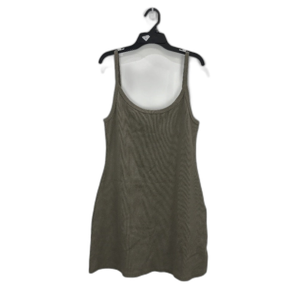 General Pants Co Brown Cotton Blend Easy Ribbed  A-Line Dress Women Size XL NEW