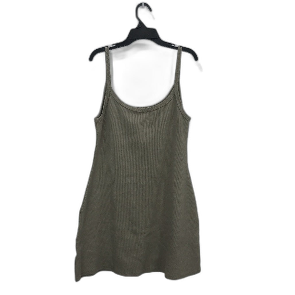 General Pants Co Brown Cotton Blend Easy Ribbed  A-Line Dress Women Size XL NEW