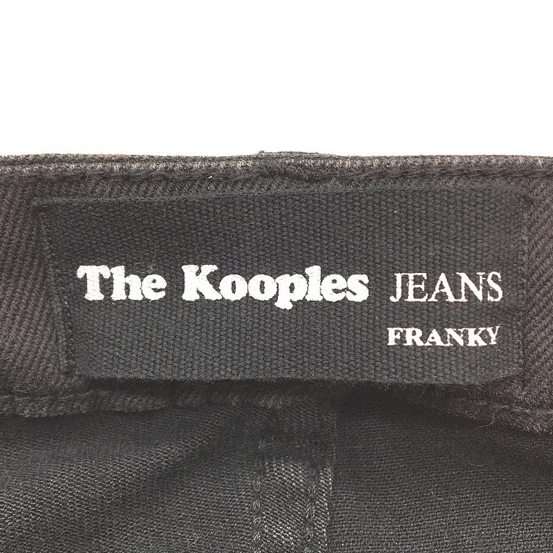 The Kooples Black Washed Cotton Blend Full Length Slim Fit Jeans Mens Size 27
