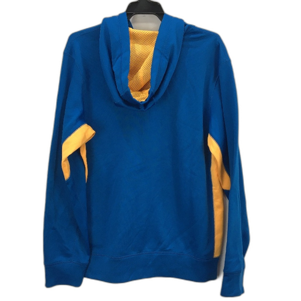 Nike Therma Fit Blue And Yellow Fleece Hooded Pocket Full Zip Jacket Mens Size S