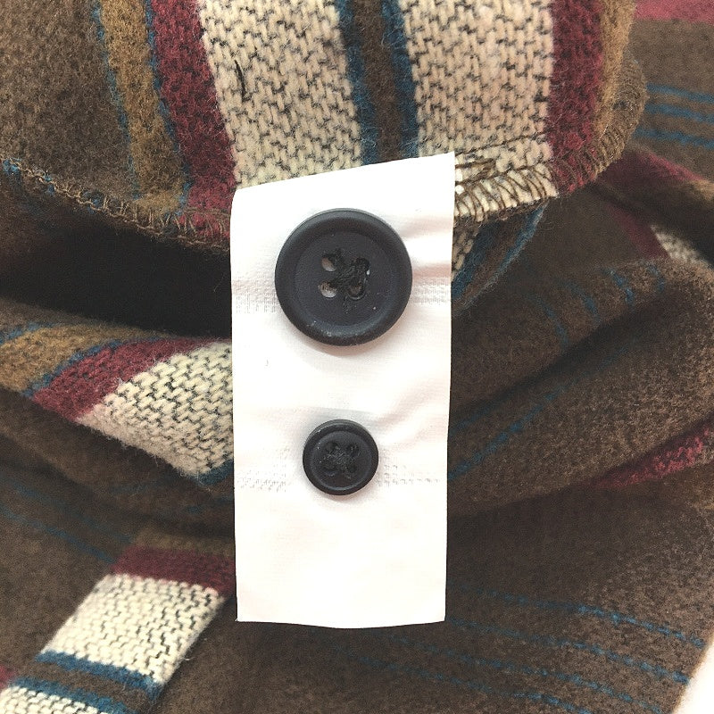 Maddox Boras Multicolour Brushed Stripe Long Sleeve Overshirt Mens Size M