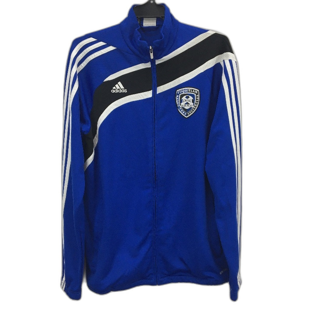 Adidas Coquitlam Metro Ford Soccer Club Blue Zip Jacket Junior 15 to 16y Size XL