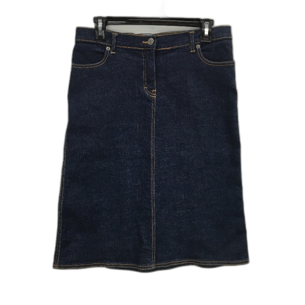 Sass & Bide Indigo Cotton Blend Denim A Line Midi Length Skirt Womens Size 10