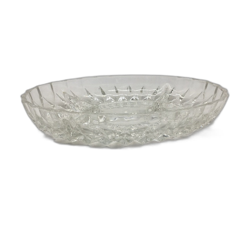 VINTAGE Rossini Crystal Cut Made In West Germany 4 Sectional Plate