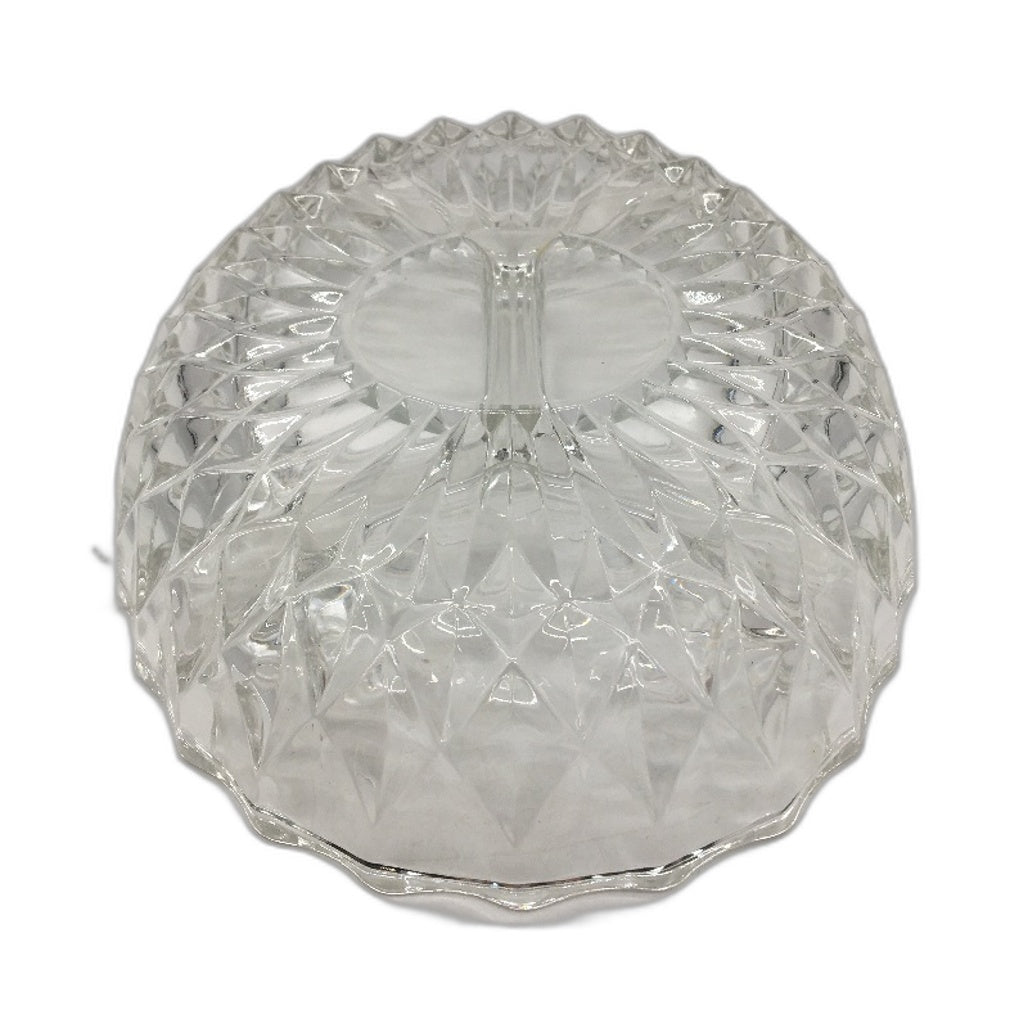 VINTAGE Rossini Crystal Cut Made In West Germany 4 Sectional Plate