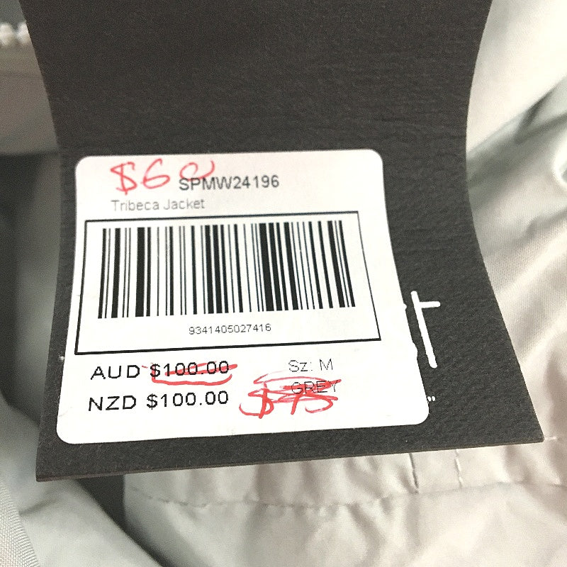 Spencer Project Grey Zip Up Hooded Tribeca Jacket Mens M NEW