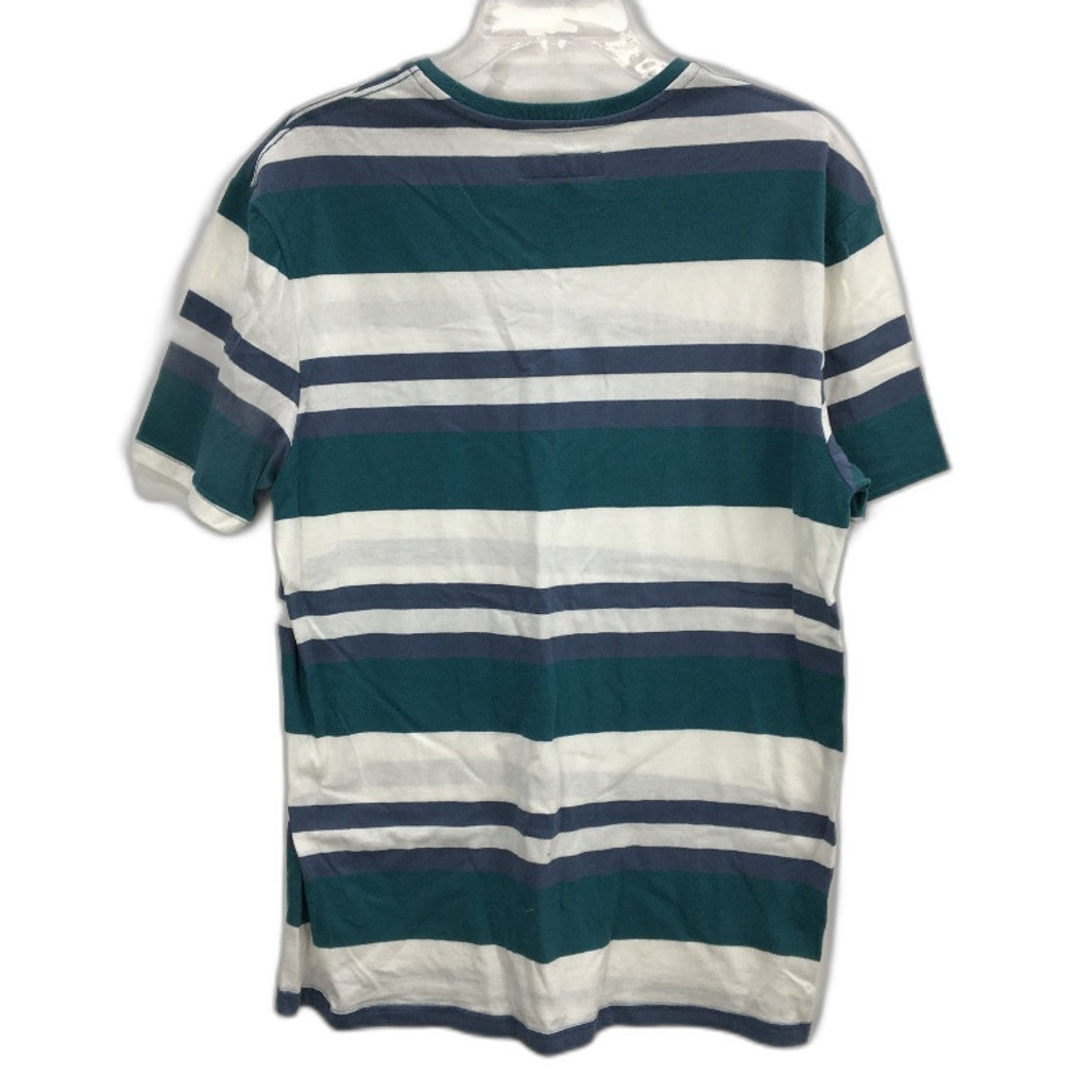 Jeanswest 100% Cotton Green Striped Crew Neck Short Sleeve Tee Mens M NEW