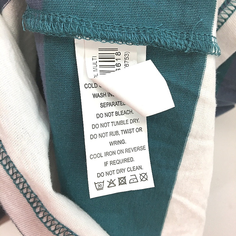 Jeanswest 100% Cotton Green Striped Crew Neck Short Sleeve Tee Mens M NEW