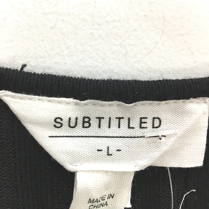 Subtitled Sophie Black Long Sleeve Ribbed Knit Maxi Dress Ladies Size L NEW