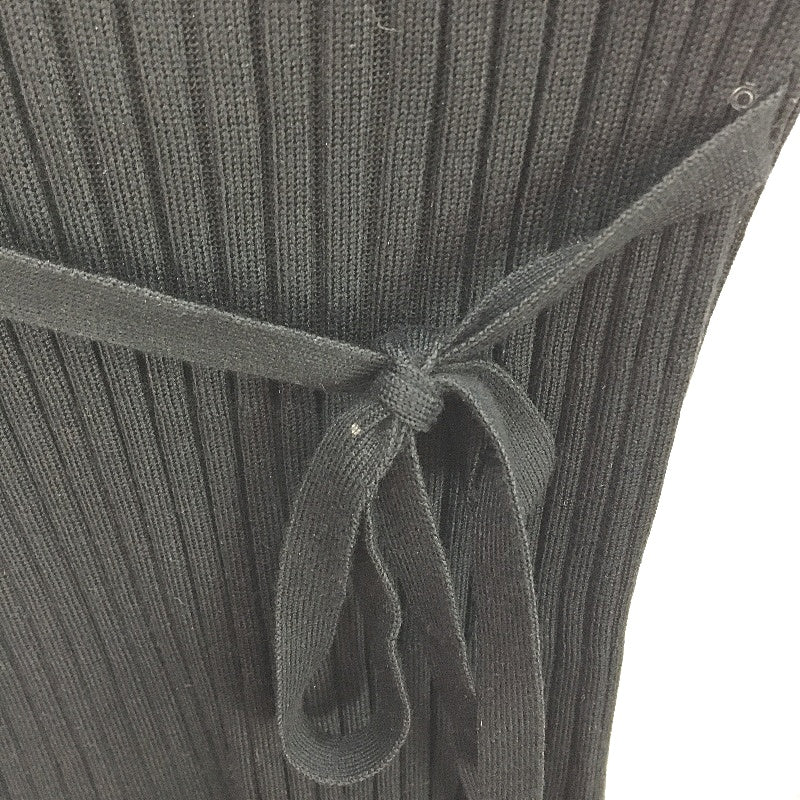 Subtitled Sophie Black Long Sleeve Ribbed Knit Maxi Dress Ladies Size L NEW