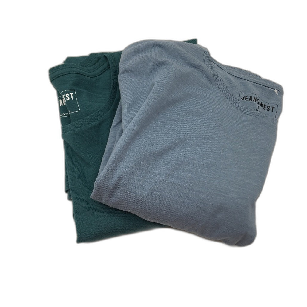 Jeanswest 2Pck 100% Cotton Green Blue SS Pablo Short Sleeve Tees Mens Size L NEW