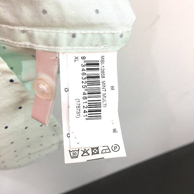 Jeanswest Mercer SS 100% Cotton Dotted Mint Green Shirt Mens Size XL NEW