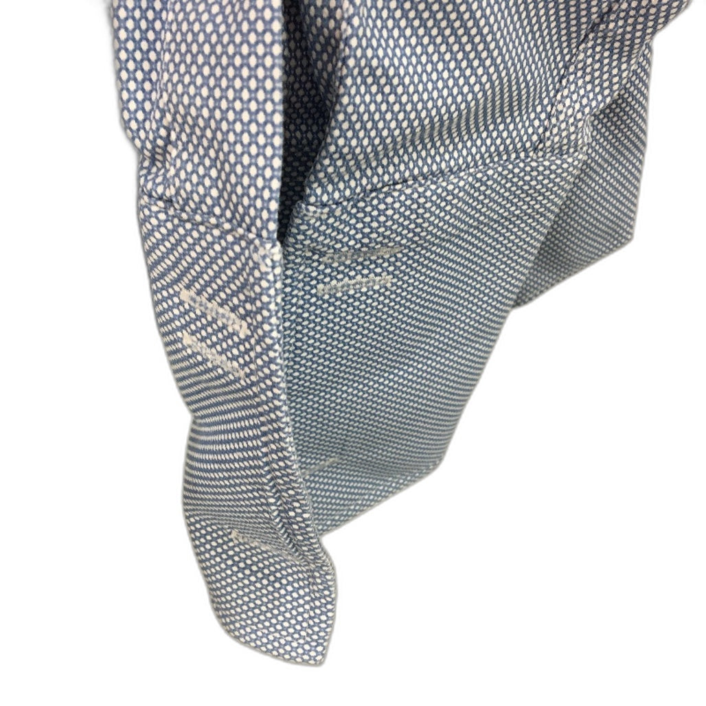 Charles Tyrwhitt Blue Non-Iron Textured 100% Cotton Shirt Mens Size 16 35In NEW