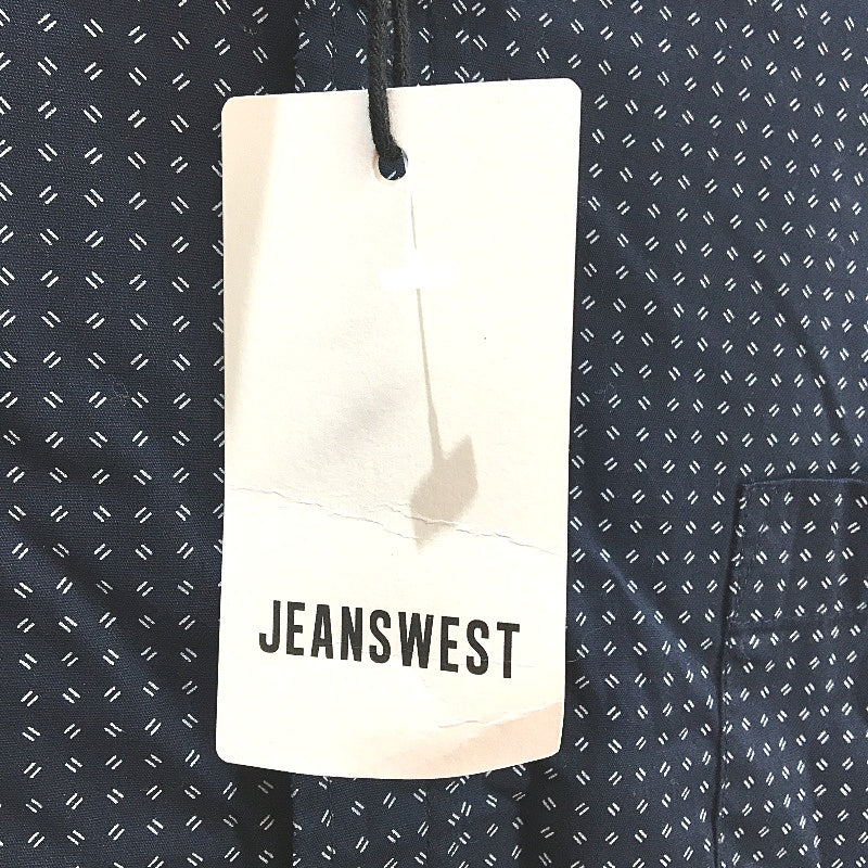 Jeanswest 100% Cotton Dark Navy Long Sleeve Patterned Shirt Mens Size L NEW