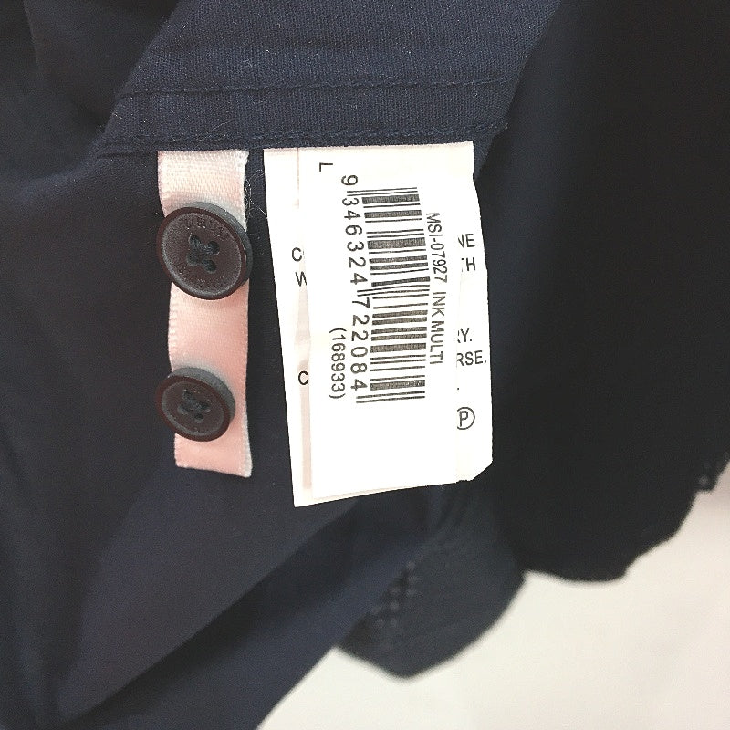 Jeanswest 100% Cotton Dark Navy Long Sleeve Patterned Shirt Mens Size L NEW