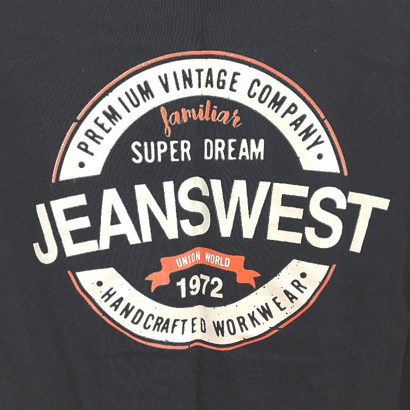 Jeanswest 100% Cotton Black Logo Crew Neck Short Sleeve Tee Mens XL NEW