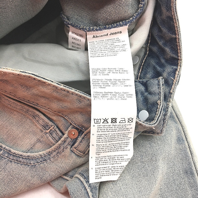 Abrand Carrie High Rise Relax Fit Fade Denim Jeans Lds Size 23 5 NEW