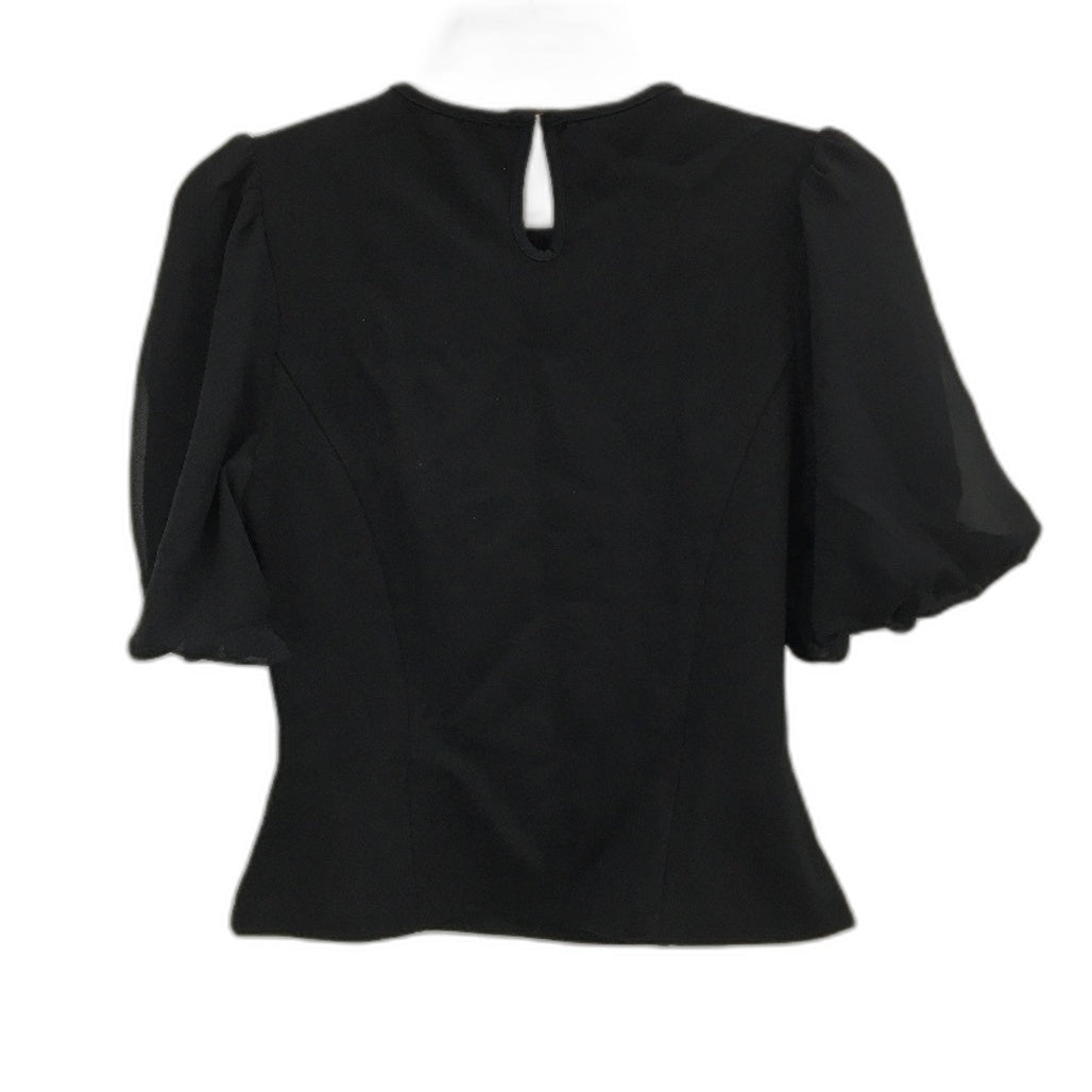 Portmans Black Crew Puff Short Sleeve Top Ladies Size XS NEW