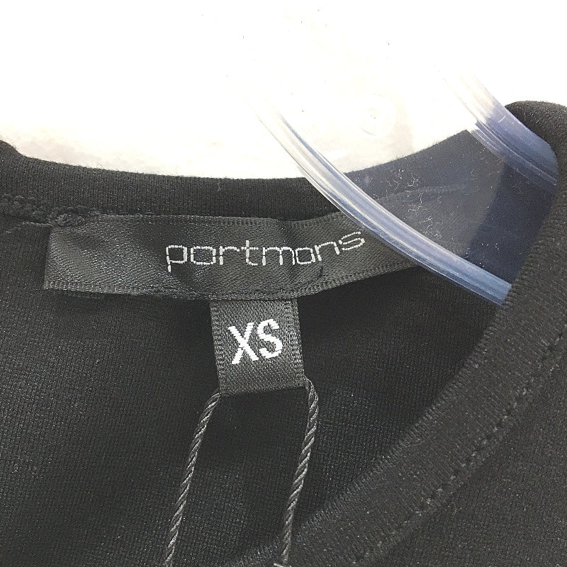 Portmans Black Crew Puff Short Sleeve Top Ladies Size XS NEW