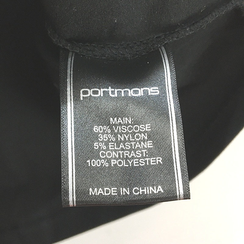 Portmans Black Crew Puff Short Sleeve Top Ladies Size XS NEW