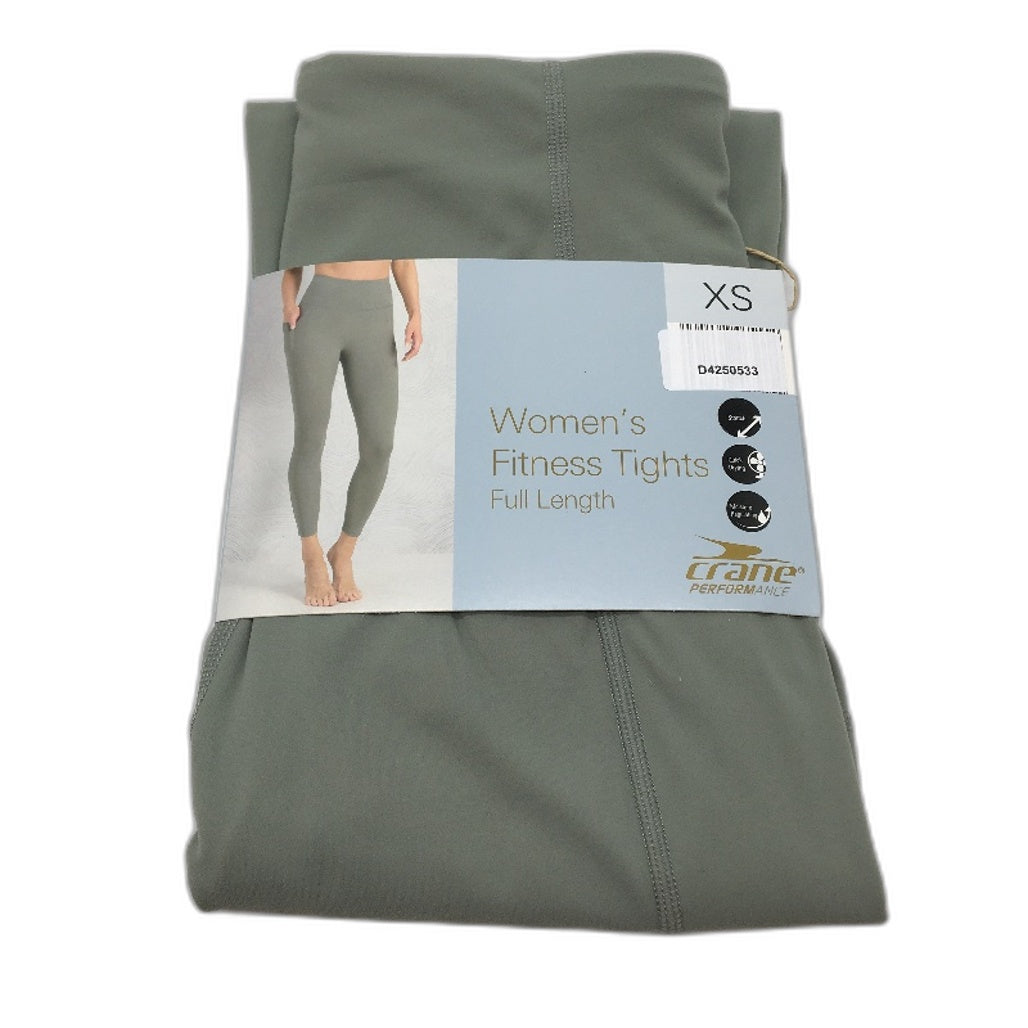Crane Performance Light Green Full Length Fitness Tights Ladies Size XS NEW