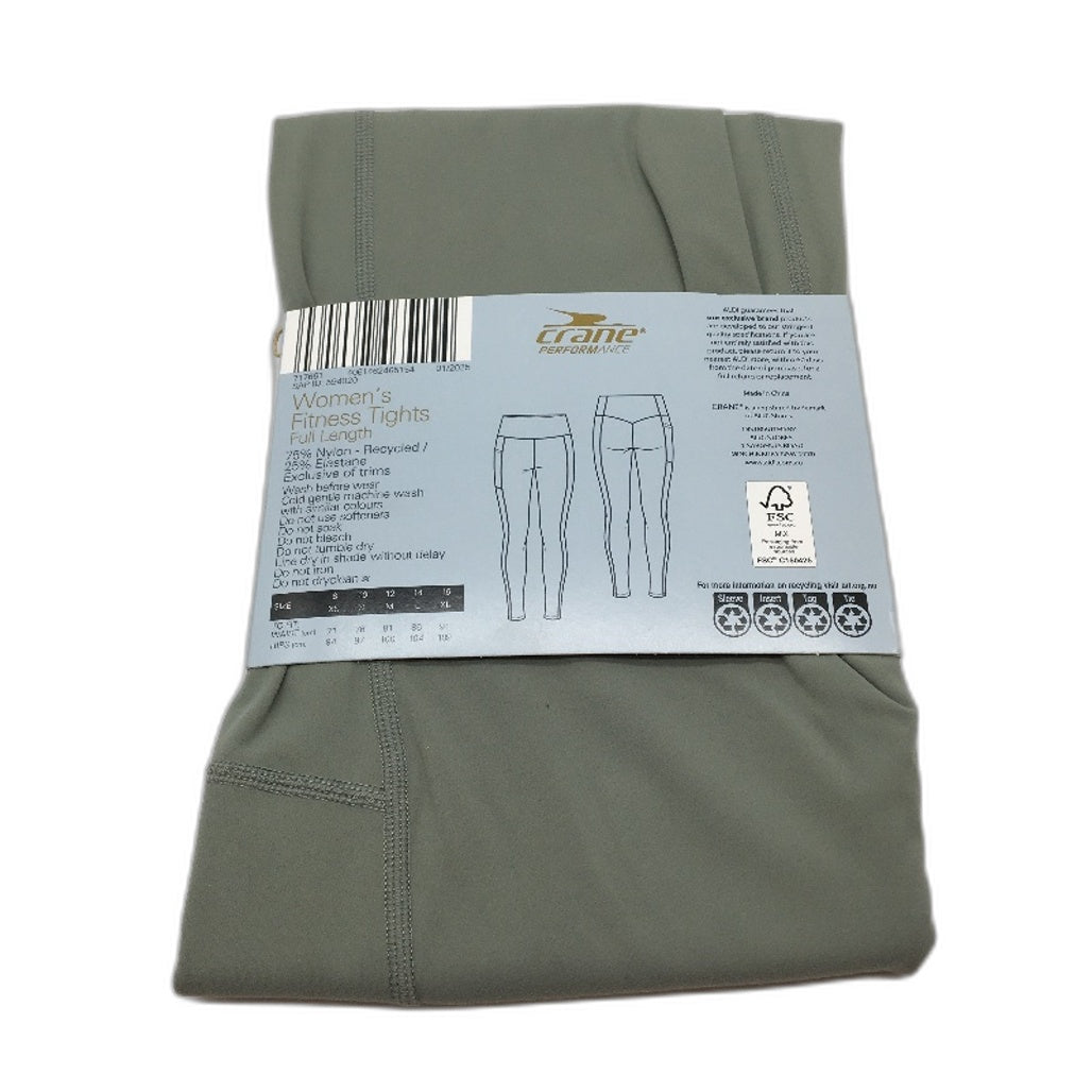 Crane Performance Light Green Full Length Fitness Tights Ladies Size XS NEW