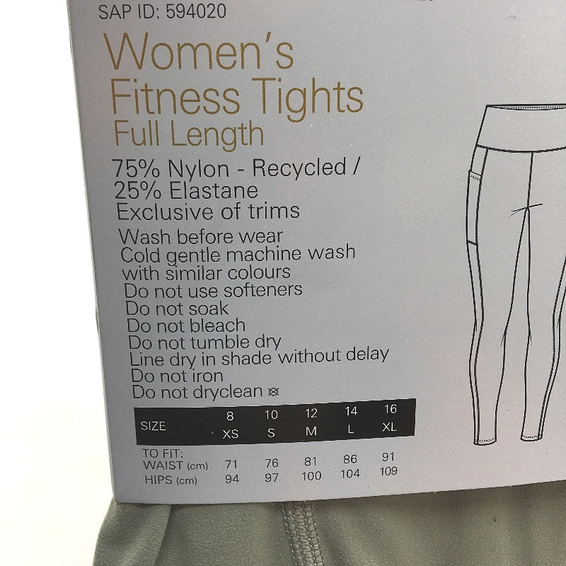 Crane Performance Light Green Full Length Fitness Tights Ladies Size XS NEW