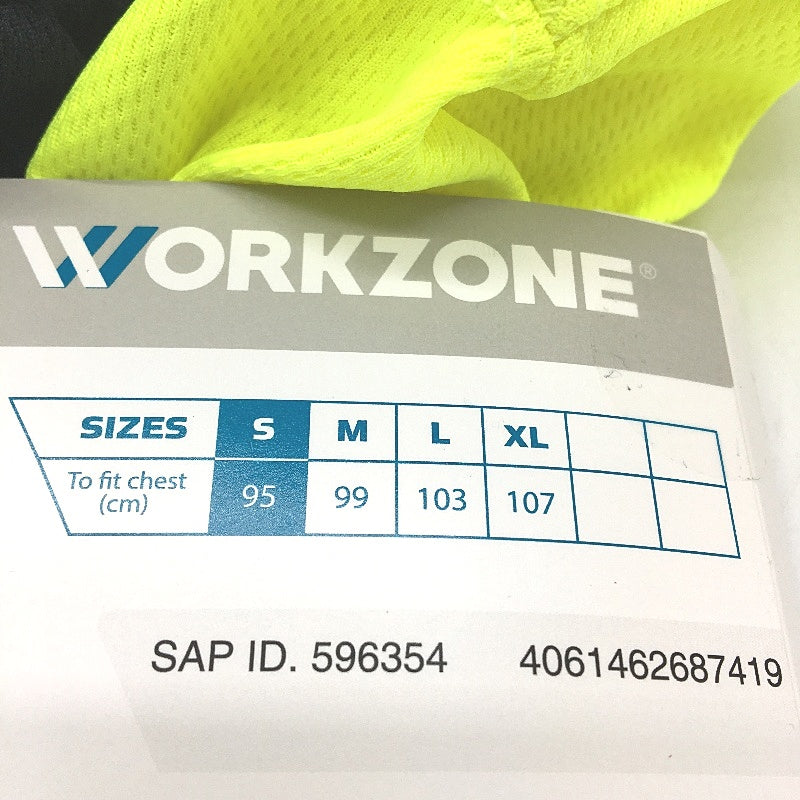 Workzone Green Hi-Vis Safety Collared Polo Long Sleeve Work Shirt Mens Sz S NEW