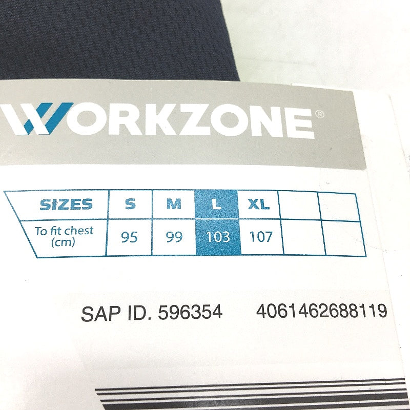 Workzone Green Hi-Vis Safety Collared Polo Long Sleeve Work Shirt Mens Sz L NEW