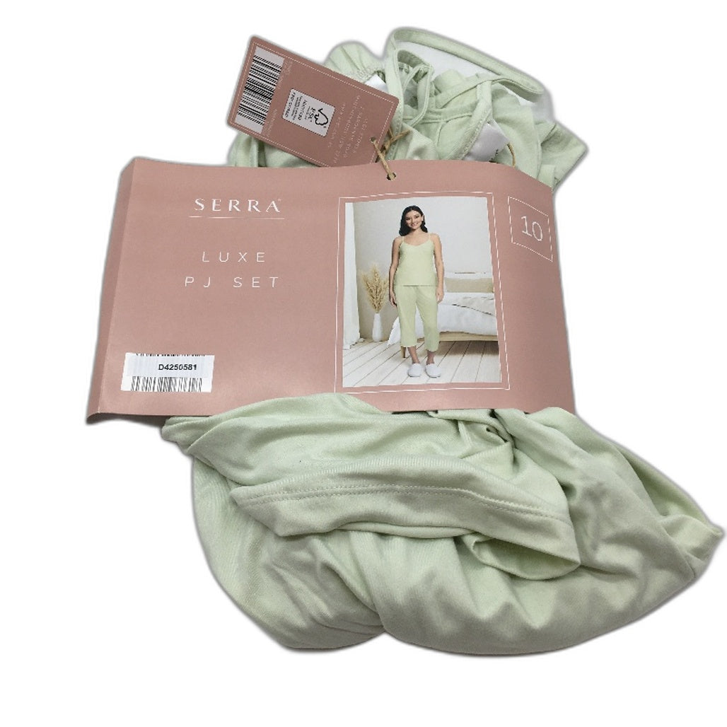 Serra Light Green Luxe Pyjama PJ Set Soft Ladies Size AU 10 NEW