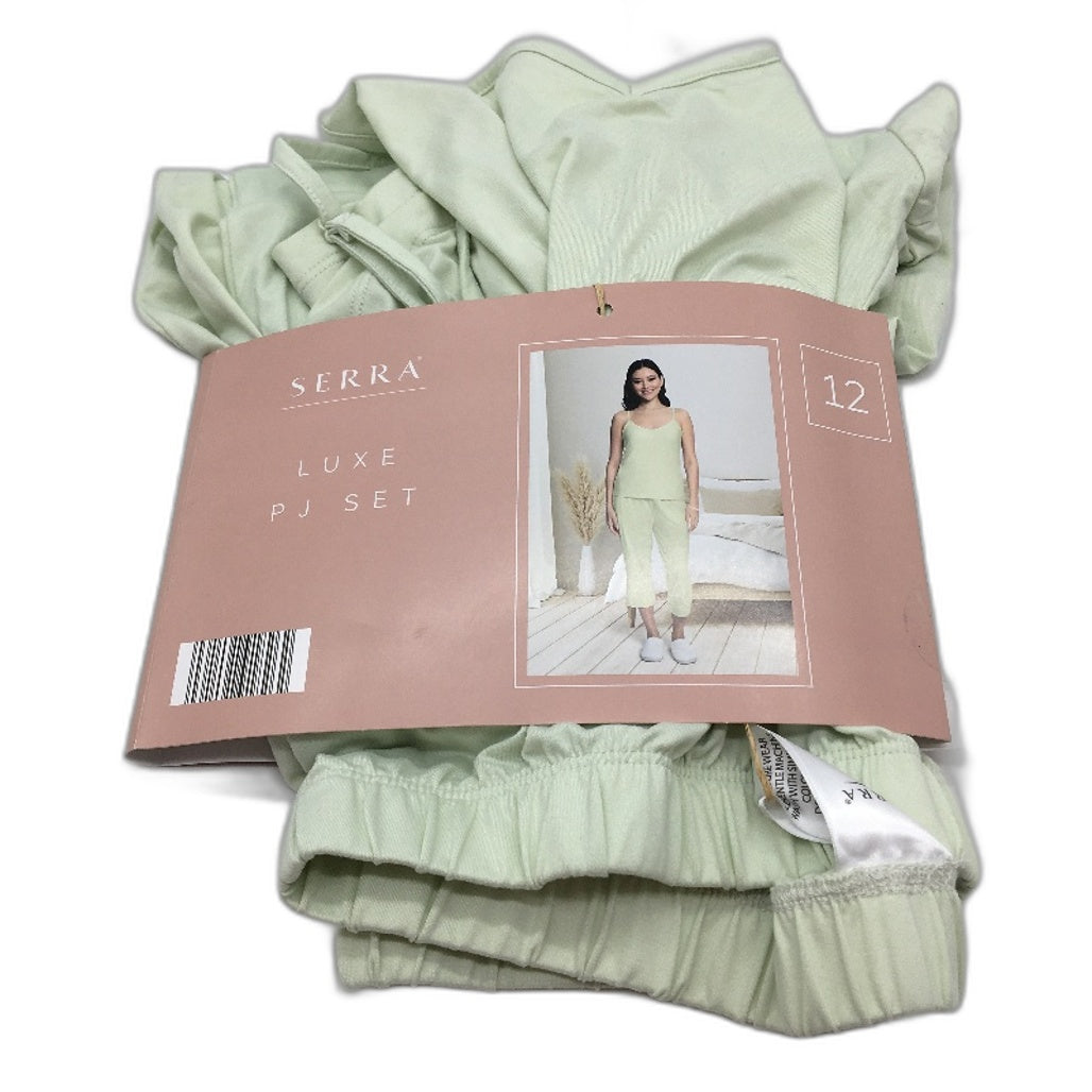 Serra Light Green Luxe Pyjama PJ Set Soft Ladies Size AU 12 NEW