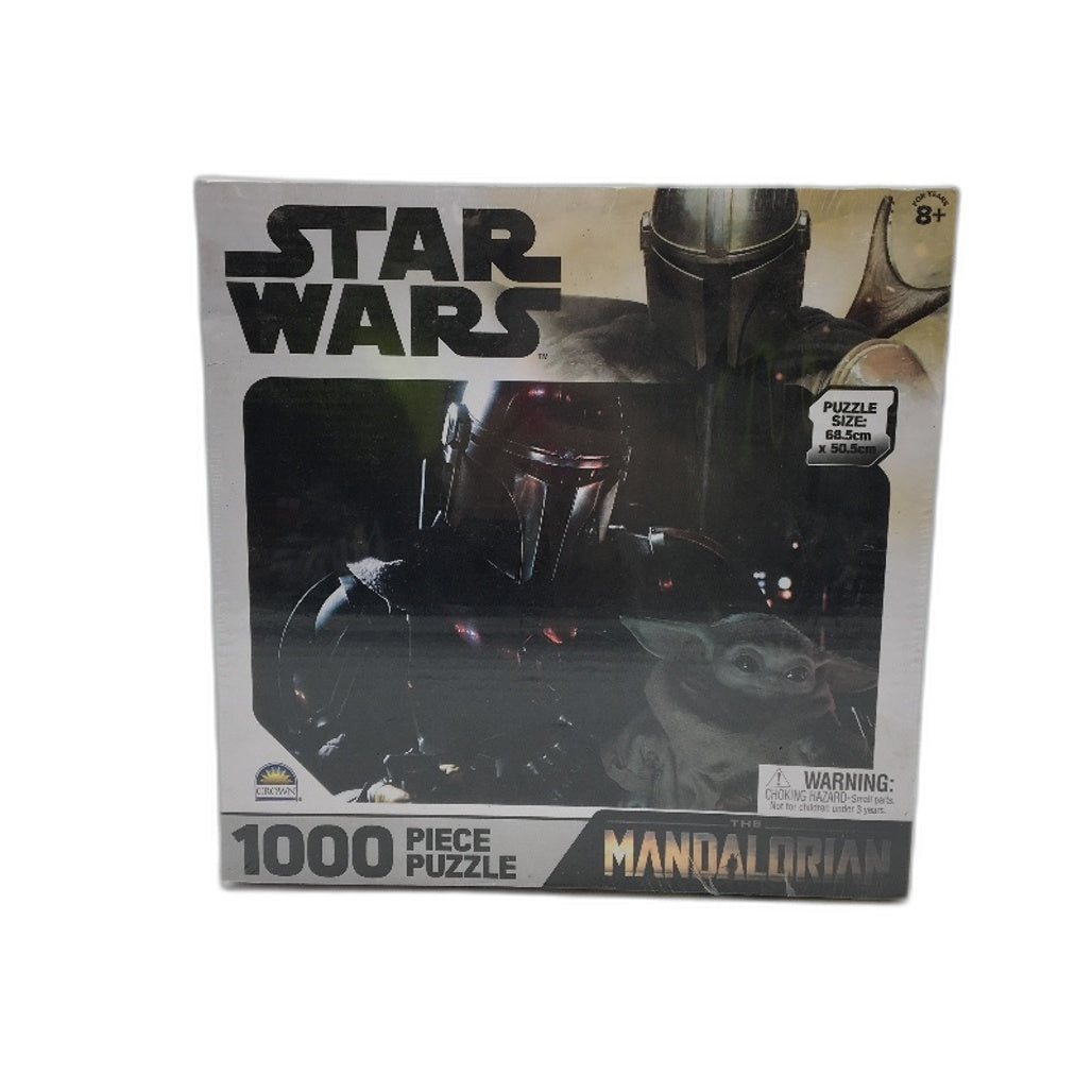 Star Wars The Mandalorian & Grogu 1000-Piece Jigsaw Puzzle, 68.5x50.5cm, Multicolored NEW